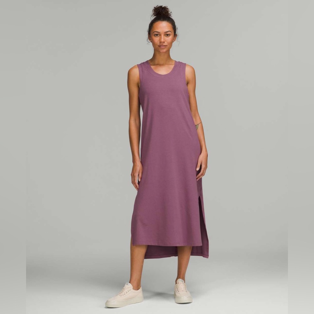 Lululemon All Yours Tank Maxi Dress Pima Cotton Vintage Plum Size 6